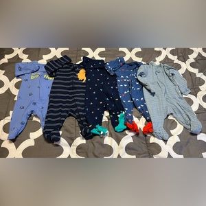Bundle of 5 Carters Newborn Sleepers